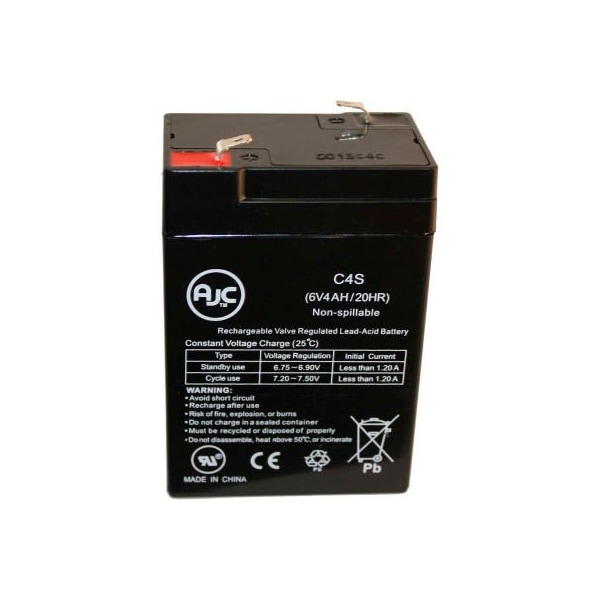 Battery Clerk AJC LifeLine HC102 AutoDial 6V 4Ah Medical Battery LIFELINE-HC102 AUTODIAL - main